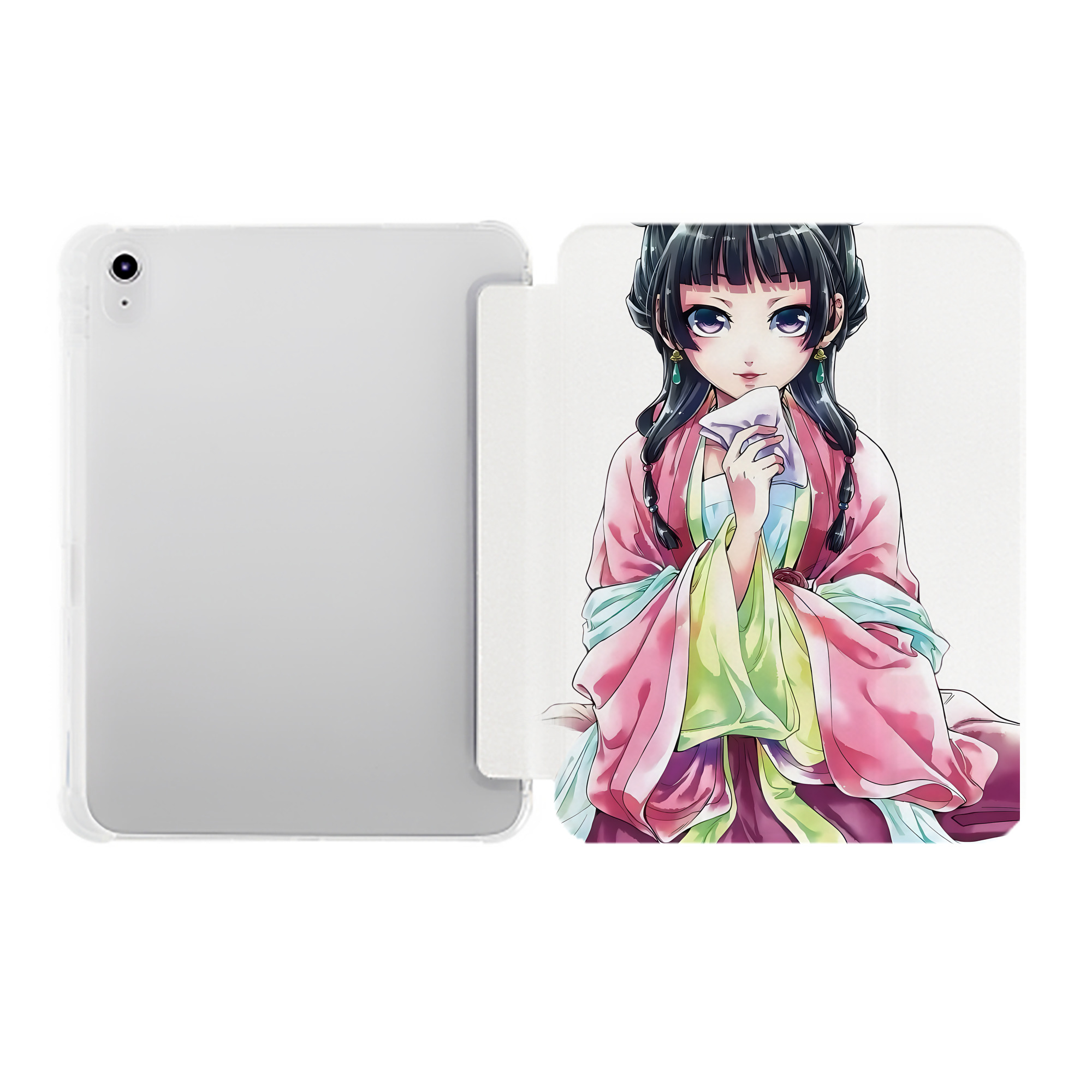（画像用） 薬屋のひとりごと The Apothecary Diaries IPad ケース ペン収納付き 三つ折りスタンド PUレザー×シリコン 対応機種9.5/10.5/10.9インチ